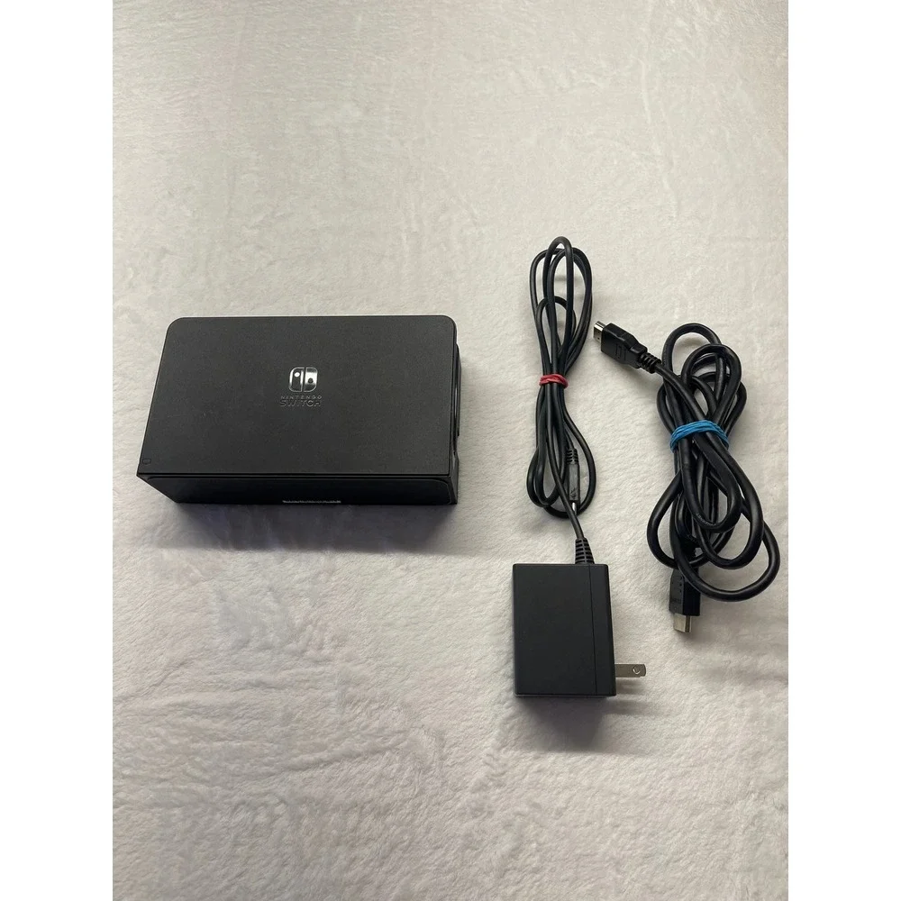 Nintendo Switch OLED OEM Dock HEG-007 Black AC Adapter HDMI Tested Working